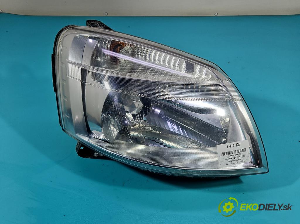 Citroen Berlingo I 1996-2008 1.6 hdi 90 HP manual 66,2 kW 1560 cm3 5- Reflektor: pravý (Pravé)