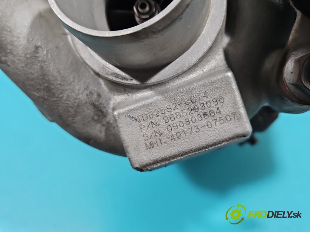 Citroen Berlingo I 1996-2008 1.6 hdi 90 hp manual 66,2 kW 1560 cm3 5- Turbodmychadlo 49173-07507 (Turbodúchadla (kompletní))