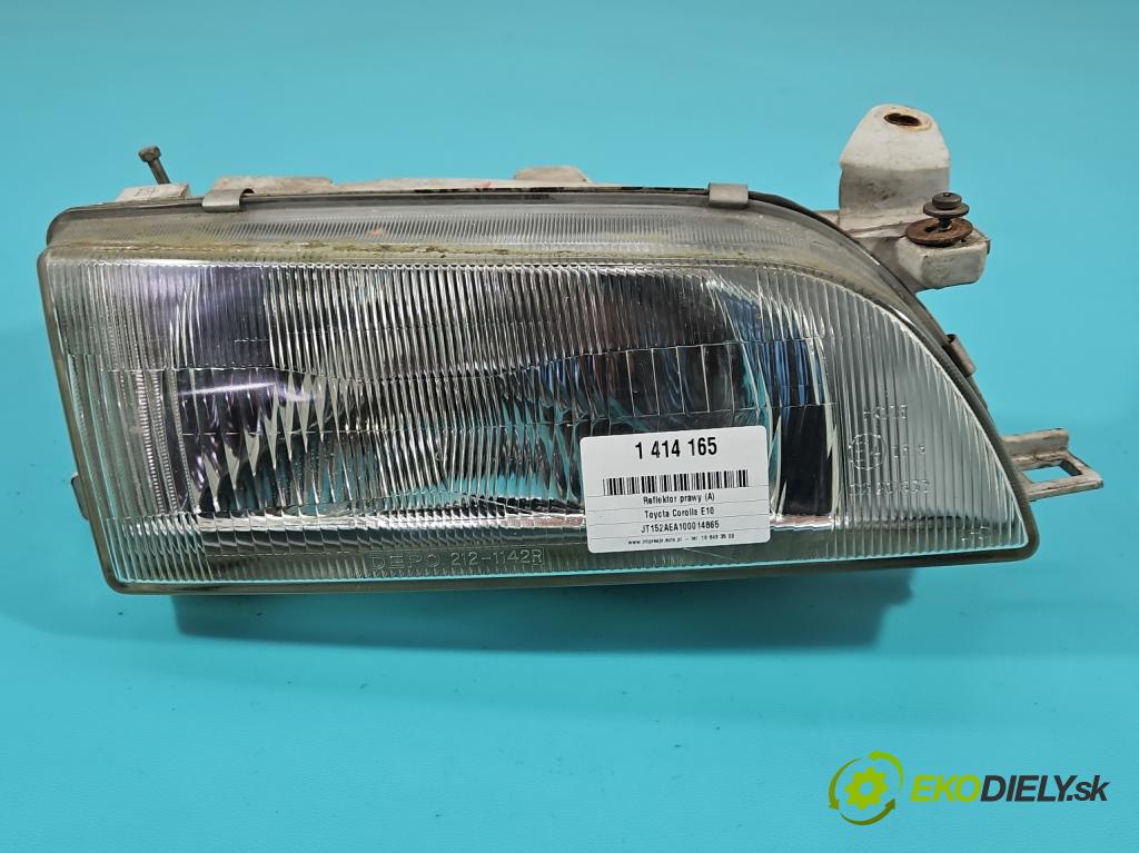 Toyota Corolla E10 1.6 16V 105 HP manual 77 kW 1587 cm3 3- Reflektor: pravý  (Pravé)