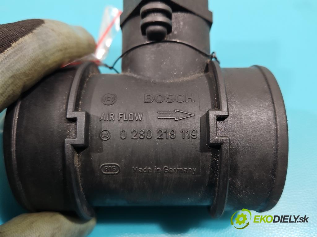 Opel Astra II 1998-2009 1.4 16V 90 HP manual 66 kW 1364 cm3 5- průtokoměr: 0280218119 (Váhy vzduchu)