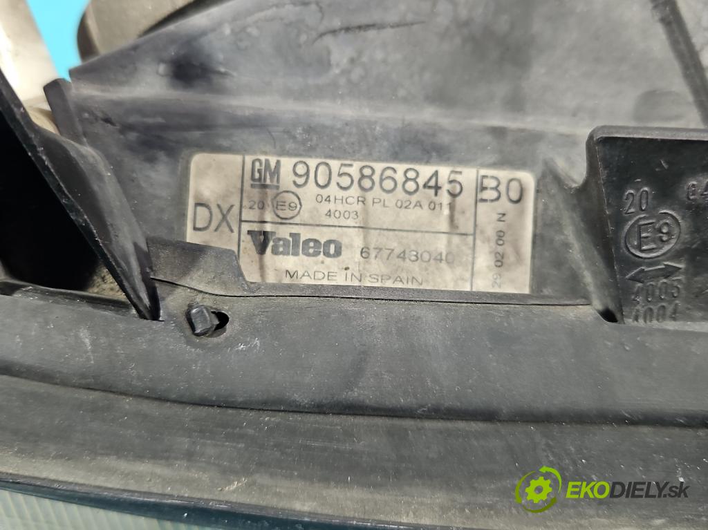 Opel Vectra B 1995-2002 1.8 16V 113 HP manual 83 kW 1796 cm3 4- Reflektor: pravý  (Pravé)