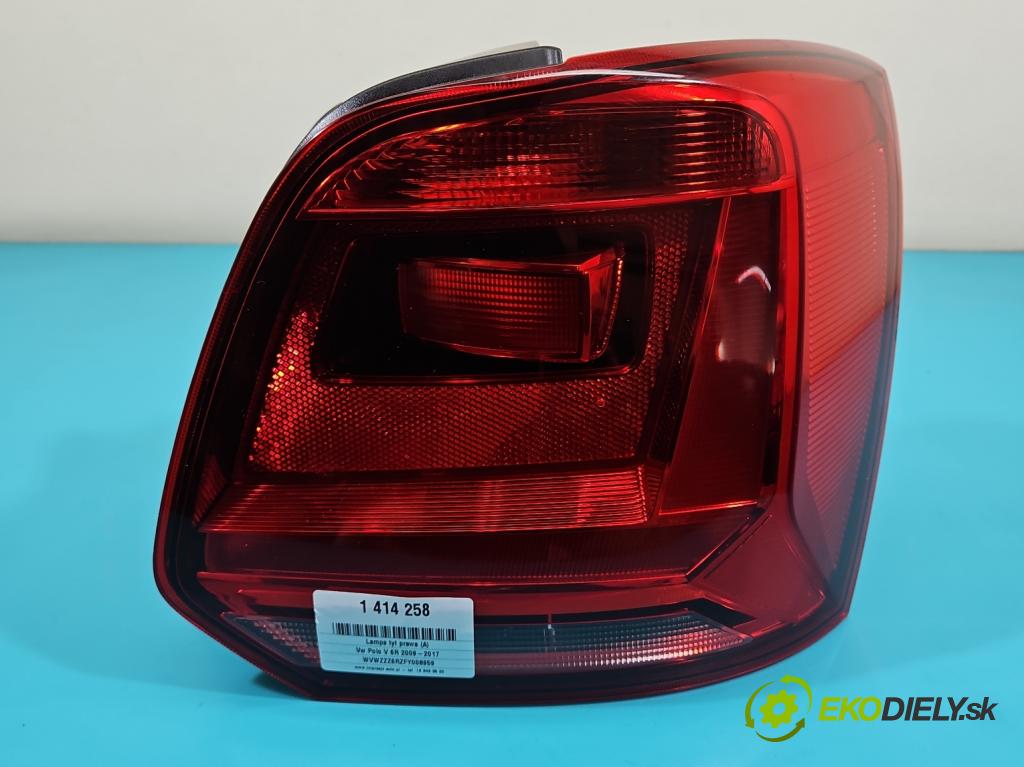 Vw Polo V 6R 2009-2017 1.2 16v 90 HP manual 66 kW 1197 cm3 5- svetlo / reflektor zadné pravé 6C0945096D (Kľučka dverí ostatné)