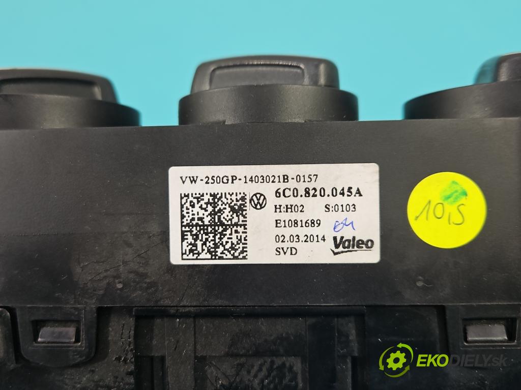 Vw Polo V 6R 2009-2017 1.2 16v 90 HP manual 66 kW 1197 cm3 5- panel kúrenia 6C0820045A