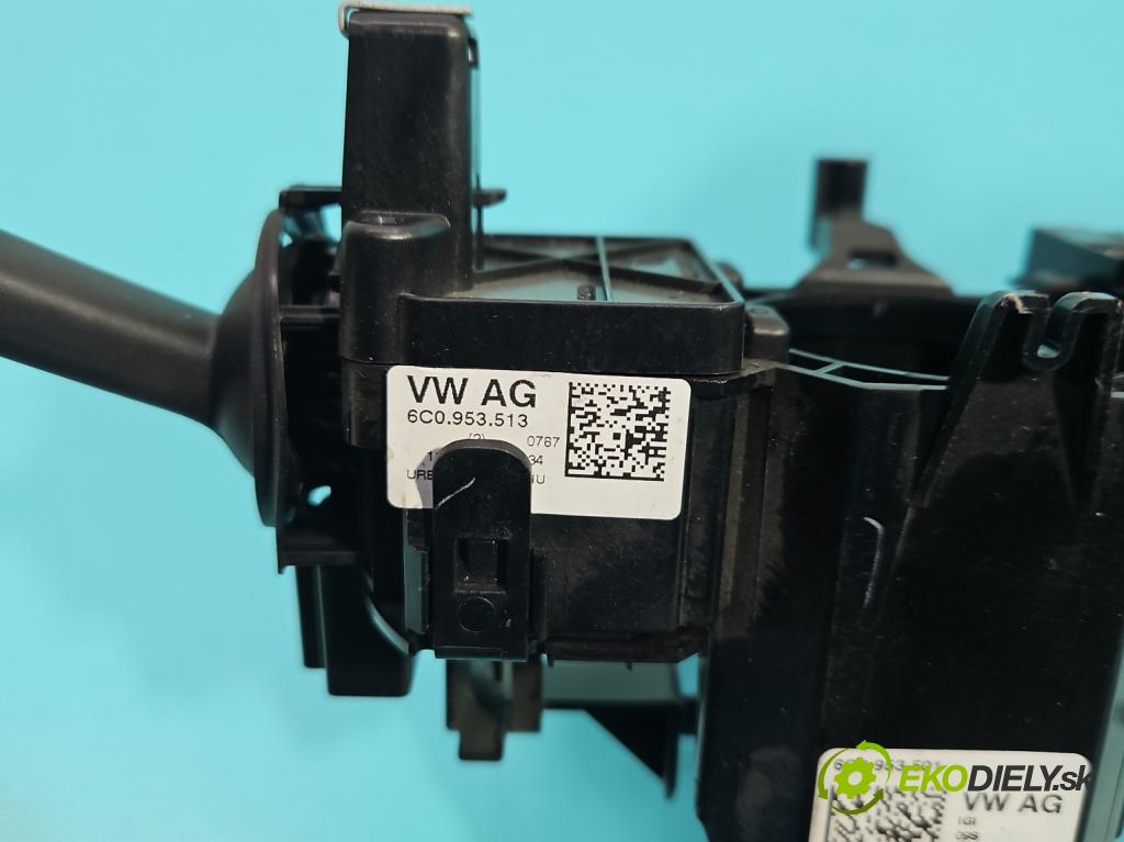 Vw Polo V 6R 2009-2017 1.2 16v 90 HP manual 66 kW 1197 cm3 5- prepínač komplex: 6C0953501 (Prepínače, spínače, tlačidlá a ovládače kúrenia)