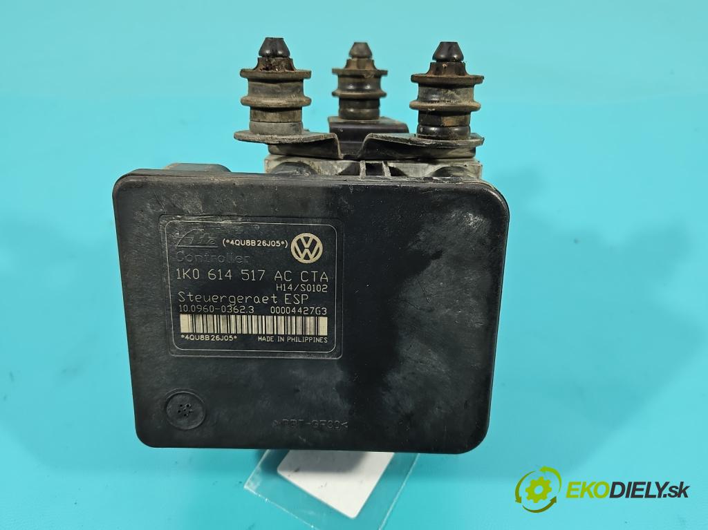 Vw Golf plus 1.9 TDI 105 HP manual 77 kW 1896 cm3 5- čerpadlo abs 1K0614517AC (Pumpy ABS)