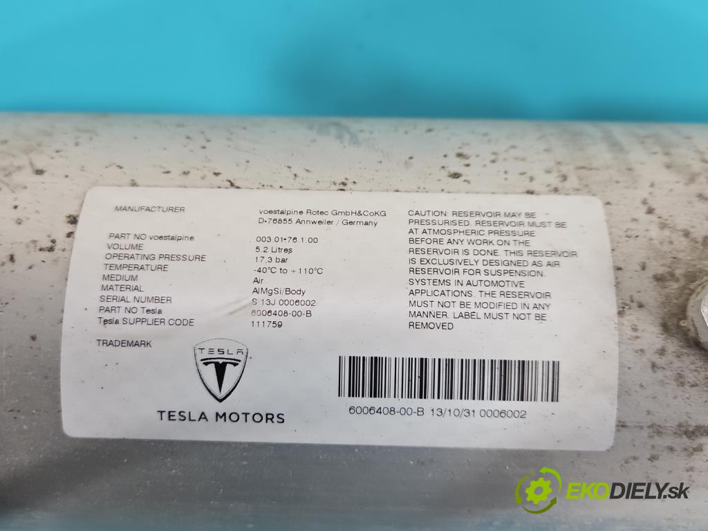 Tesla Model S 0.0b: 367hp automatic 270 kW 5- Nádrž: vzduchu 6006408-00-B (Obaly filtrov vzduchu)