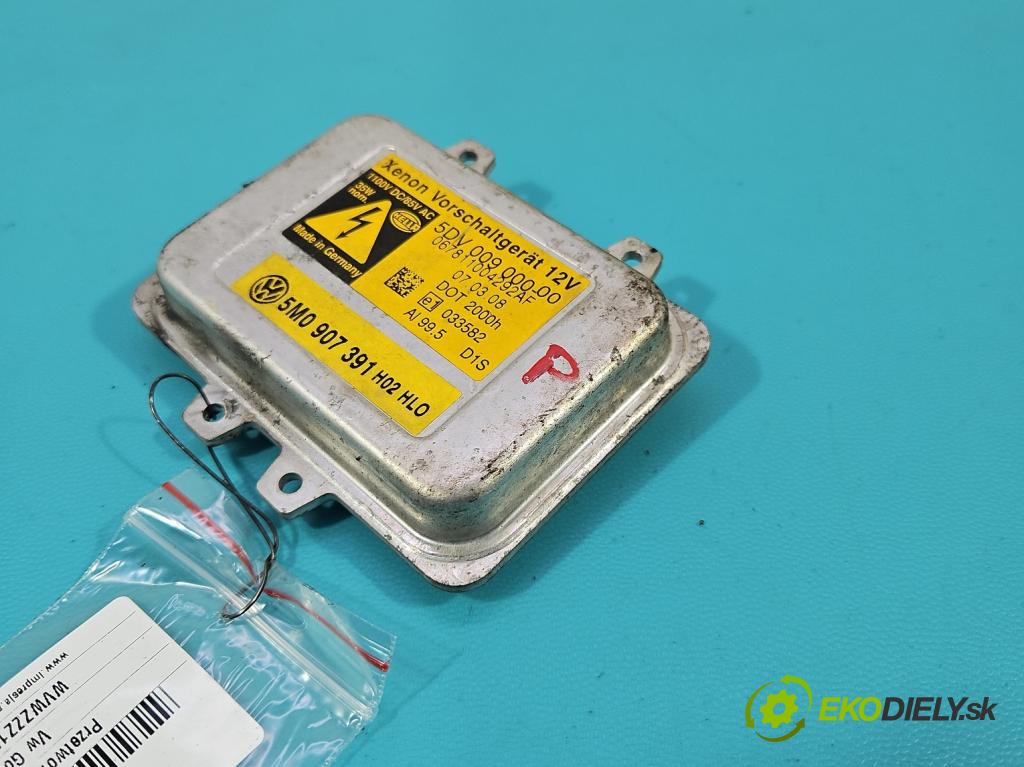 Vw Golf plus 1.9 TDI 105 HP manual 77 kW 1896 cm3 5- střídač: xenon 5M0907391 (Riadiace jednotky xenónu)