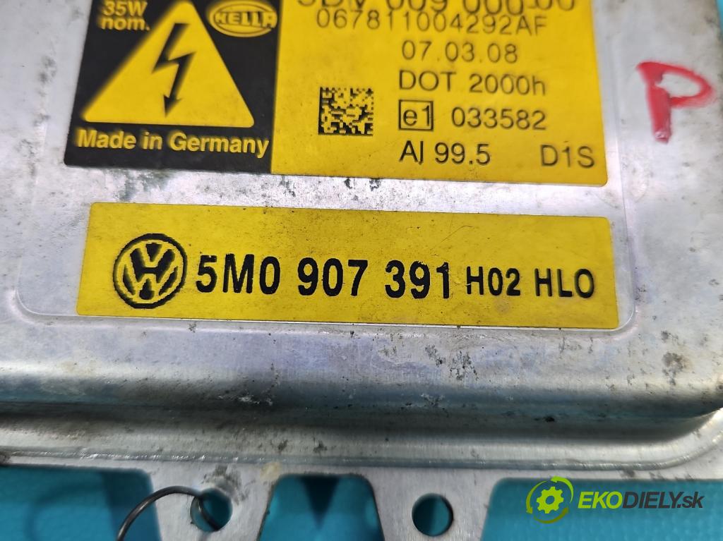 Vw Golf plus 1.9 TDI 105 HP manual 77 kW 1896 cm3 5- střídač: xenon 5M0907391 (Riadiace jednotky xenónu)
