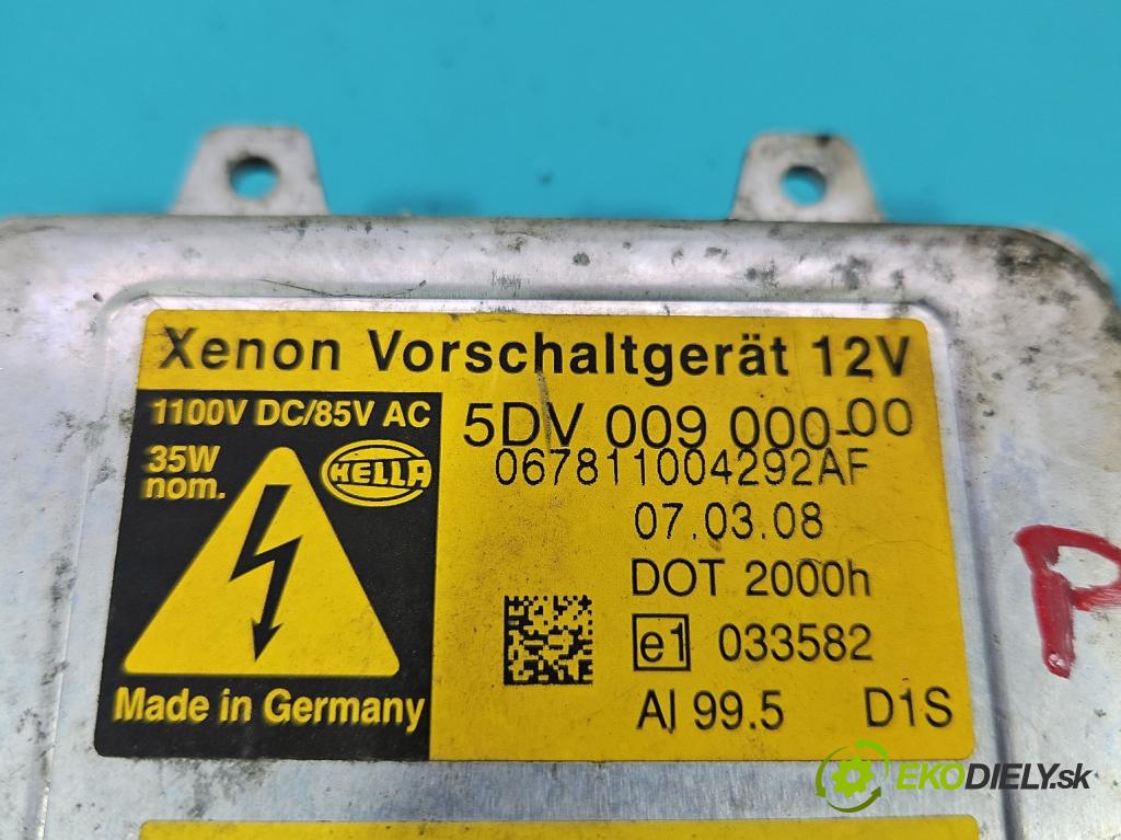 Vw Golf plus 1.9 TDI 105 HP manual 77 kW 1896 cm3 5- střídač: xenon 5M0907391 (Riadiace jednotky xenónu)