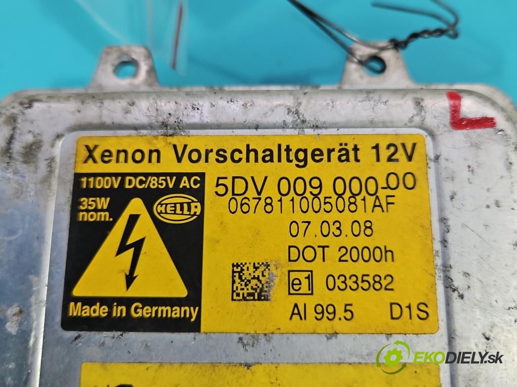 Vw Golf plus 1.9 TDI 105 HP manual 77 kW 1896 cm3 5- střídač: xenon 5M0907391 (Riadiace jednotky xenónu)