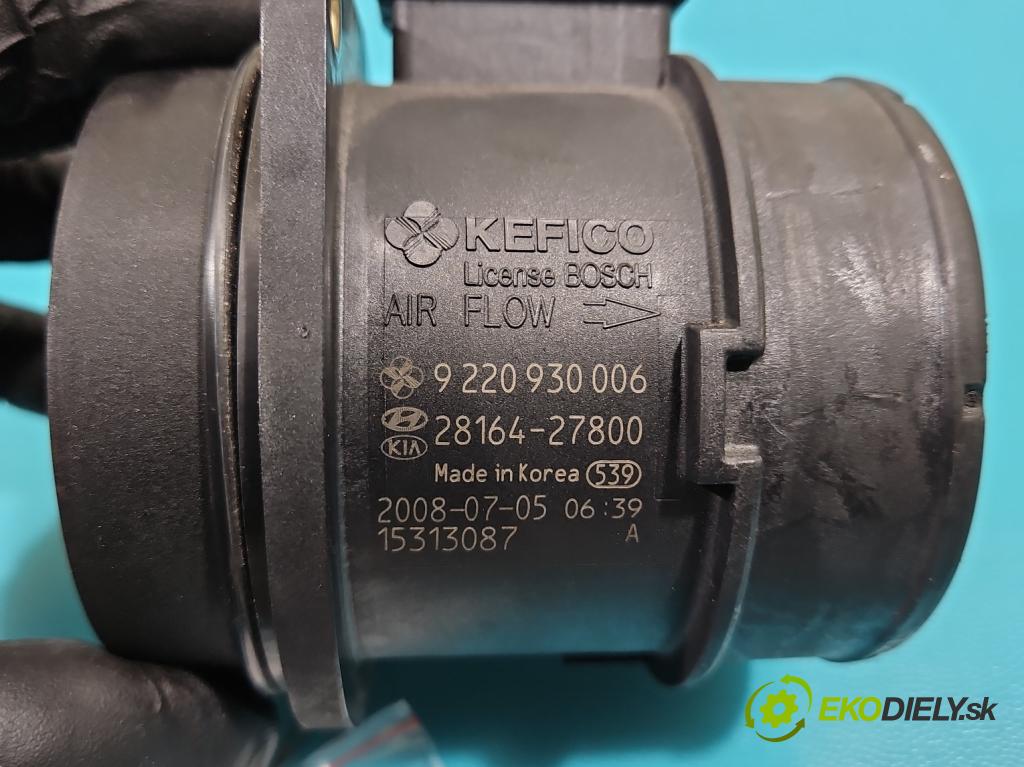 Kia Sportage II 2004-2010 2.0 crdi 150 HP manual 110 kW 1991 cm3 5- průtokoměr: 9220930006 (Váhy vzduchu)