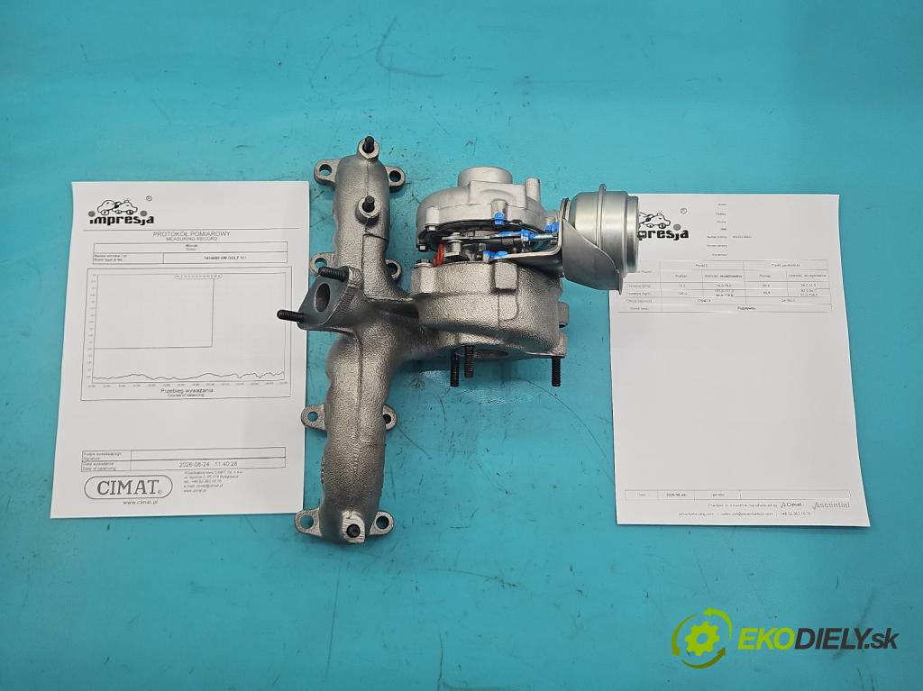 Vw Golf IV 1997-2003 1.9 TDI 90 hp manual 66 kW 1896 cm3 5- Turbodmychadlo repasováno 454232-3