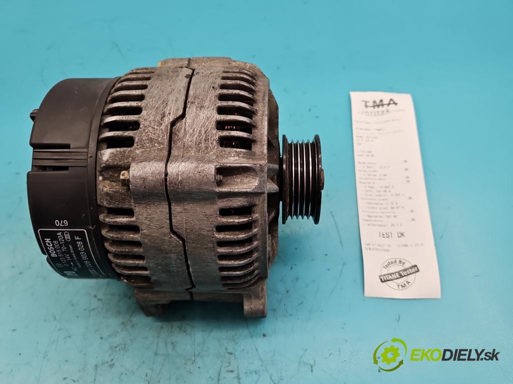 Audi A4 B5 1994-2001 1.9 TDI 90 HP manual 66 kW 1896 cm3 4- Alternator 0123515008 (Alternátory)