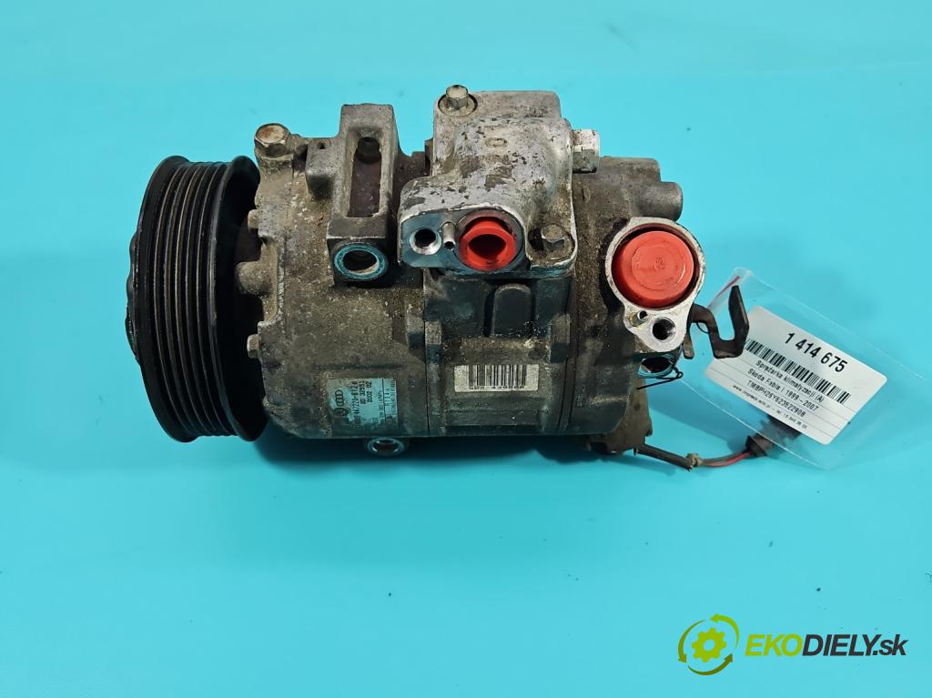 Skoda Fabia I 1999-2007 1.4b: 60 HP manual 44 kW 1397 cm3 5- Kompresor: klimatizácie 6Q0820803D (Kompresory klimatizácie)
