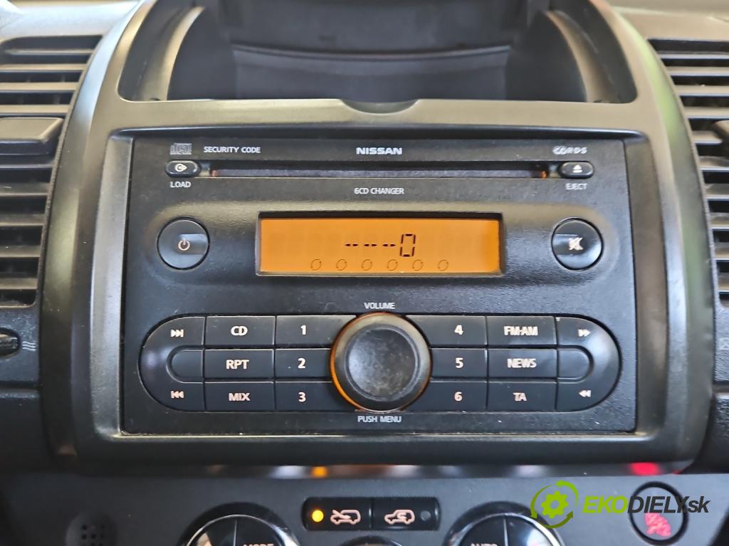 Nissan Note I 2006-2012 1.4 16V 88 HP manual 65 kW 1386 cm3 5- Radio originál 7645387318