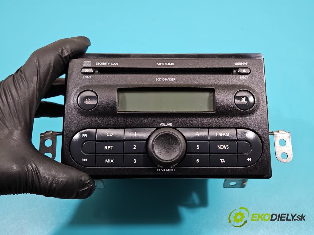 Nissan Note I 2006-2012 1.4 16V 88 HP manual 65 kW 1386 cm3 5- Radio originál 7645387318