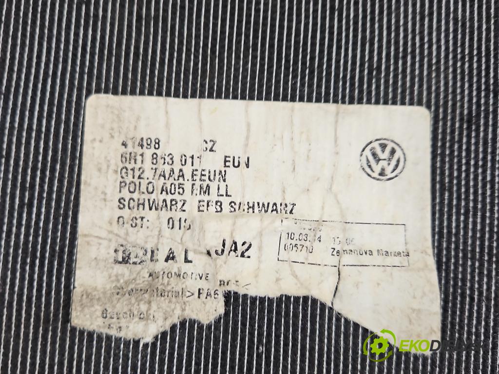 Vw Polo V 6R 2009-2017 1.2 16v 90 HP manual 66 kW 1197 cm3 5- Koberce: 6R1863011