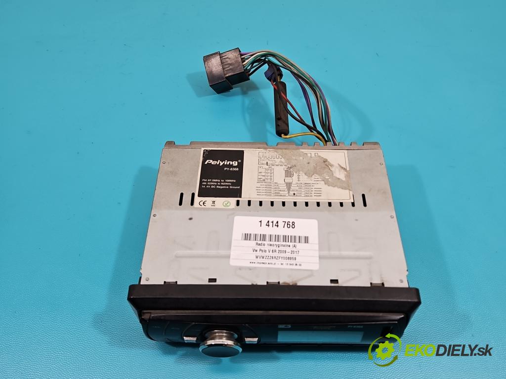 Vw Polo V 6R 2009-2017 1.2 16v 90 HP manual 66 kW 1197 cm3 5- Radio PEIYING PY836B