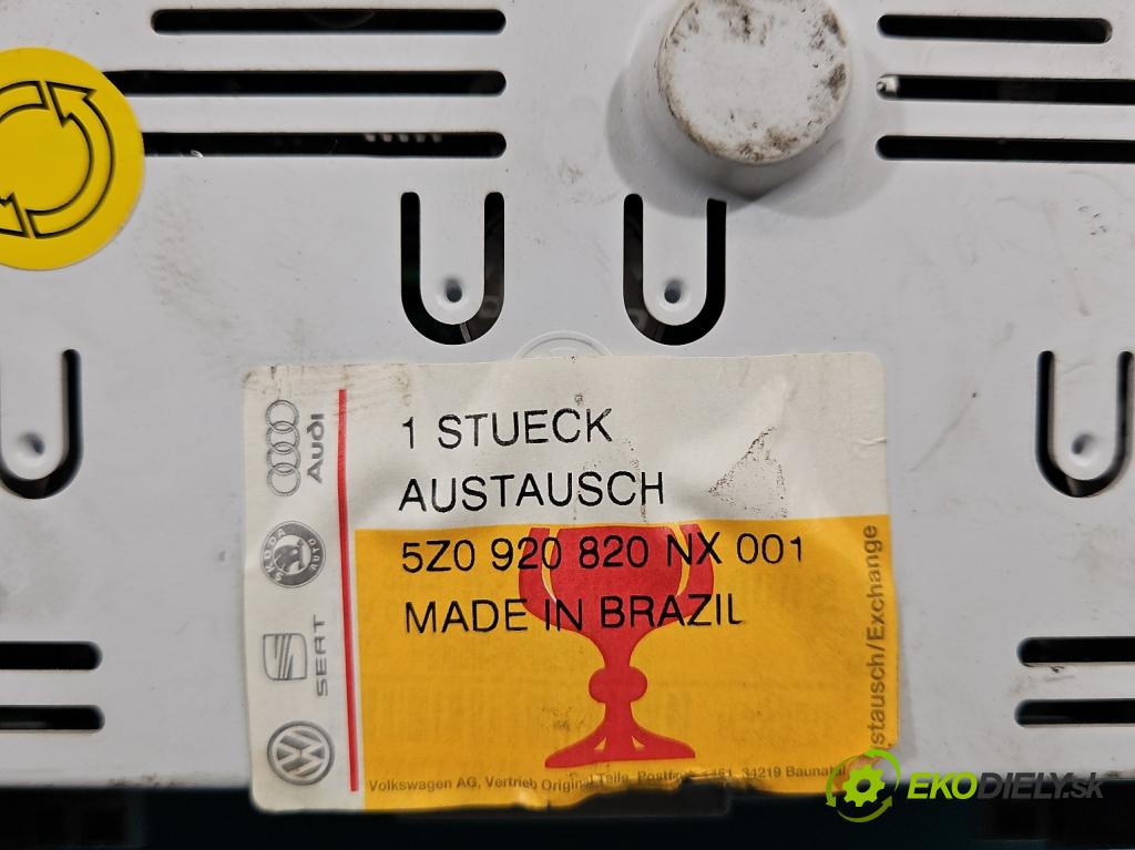 Vw Fox 1.2 54 HP manual 40 kW 1198 cm3 3- prístrojovka/ budíky 5Z0920820NX (Prístrojové dosky, displeje)