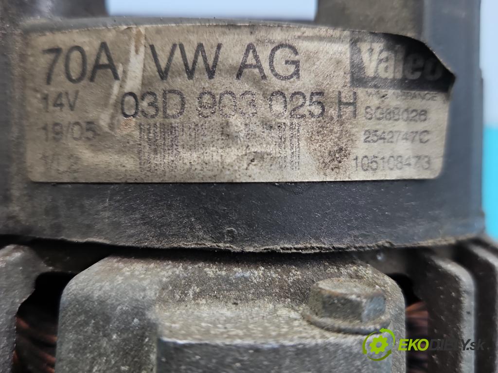 Vw Fox 1.2 (BMD) 54 HP manual 40 kW 1198 cm3 3- Alternator 03D903025H (Alternátory)