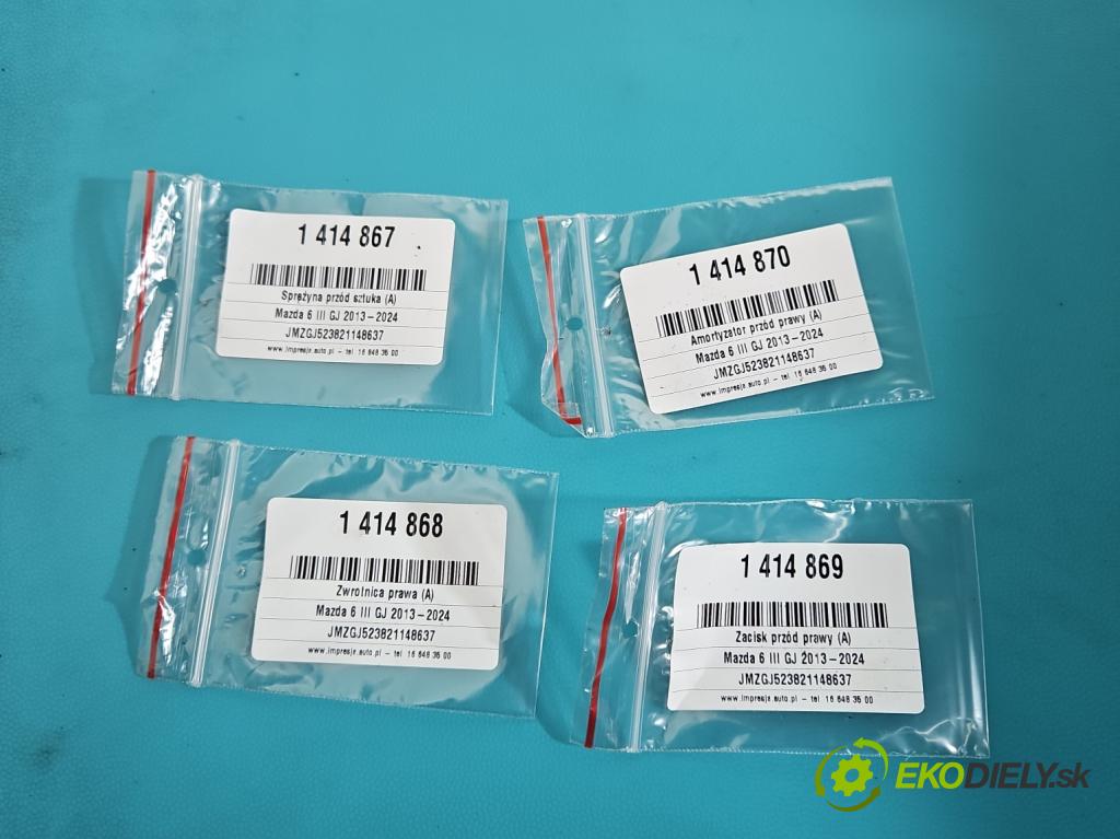 Mazda 6 III GJ 2012-2024 2.5 16V 192 hp automatic 141 kW 2488 cm3 4- tlumič přední pravý  (Klika dveří ostatní)