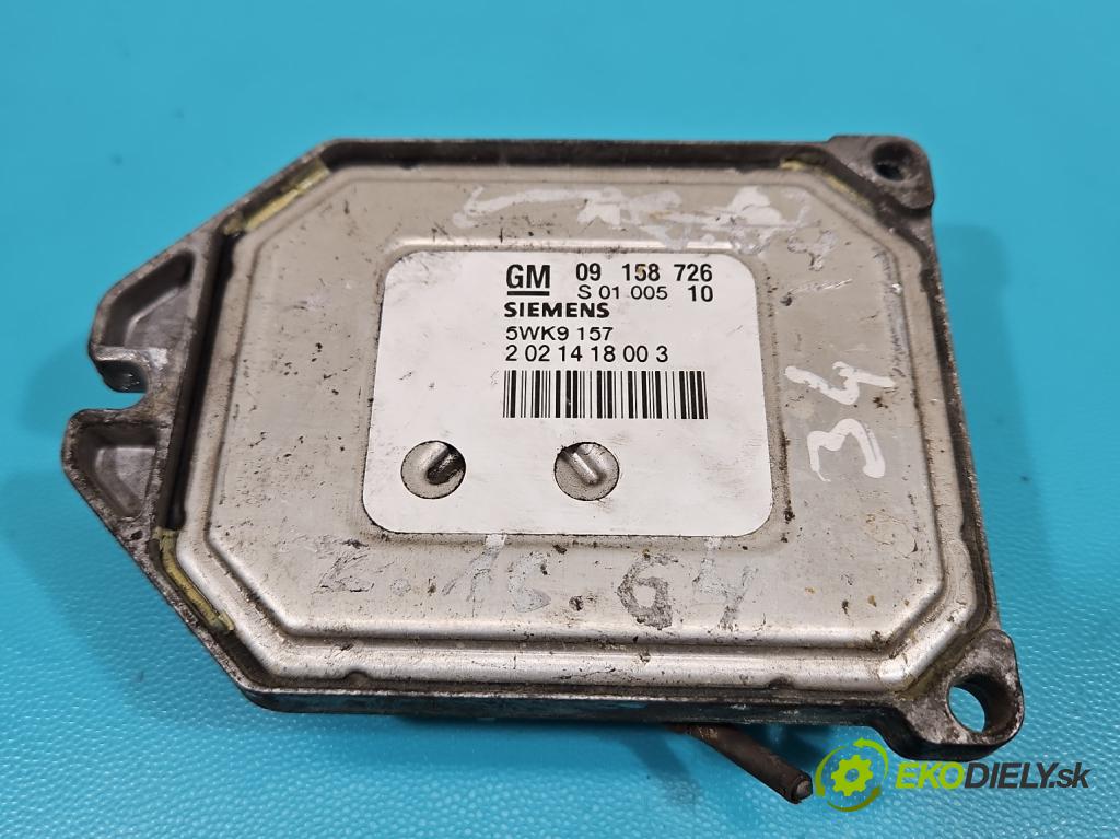 Opel Zafira A 1999-2005 1.8 16V 125 HP manual 92 kW 1796 cm3 5- riadiaca jednotka motora 09158726