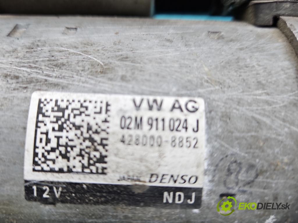 Vw Polo V 6R 2009-2017 1.2 16v 90 HP manual 66 kW 1197 cm3 5- štartér 02M911024J (Štartéry)