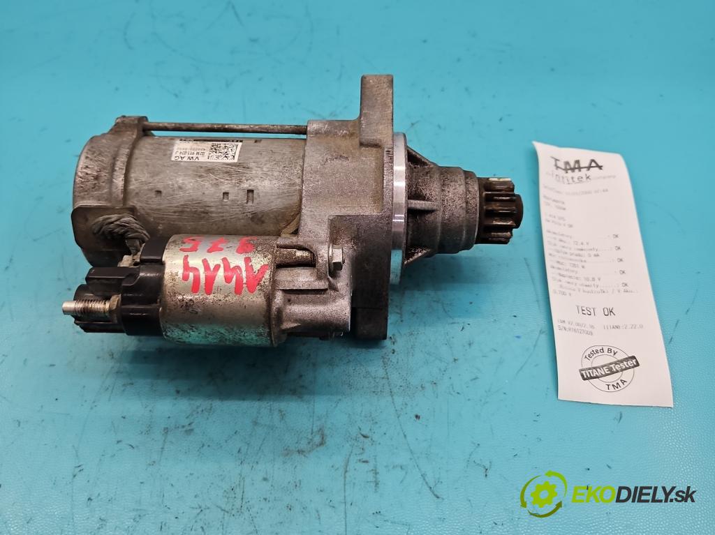 Vw Polo V 6R 2009-2017 1.2 16v 90 HP manual 66 kW 1197 cm3 5- štartér 02M911024J (Štartéry)