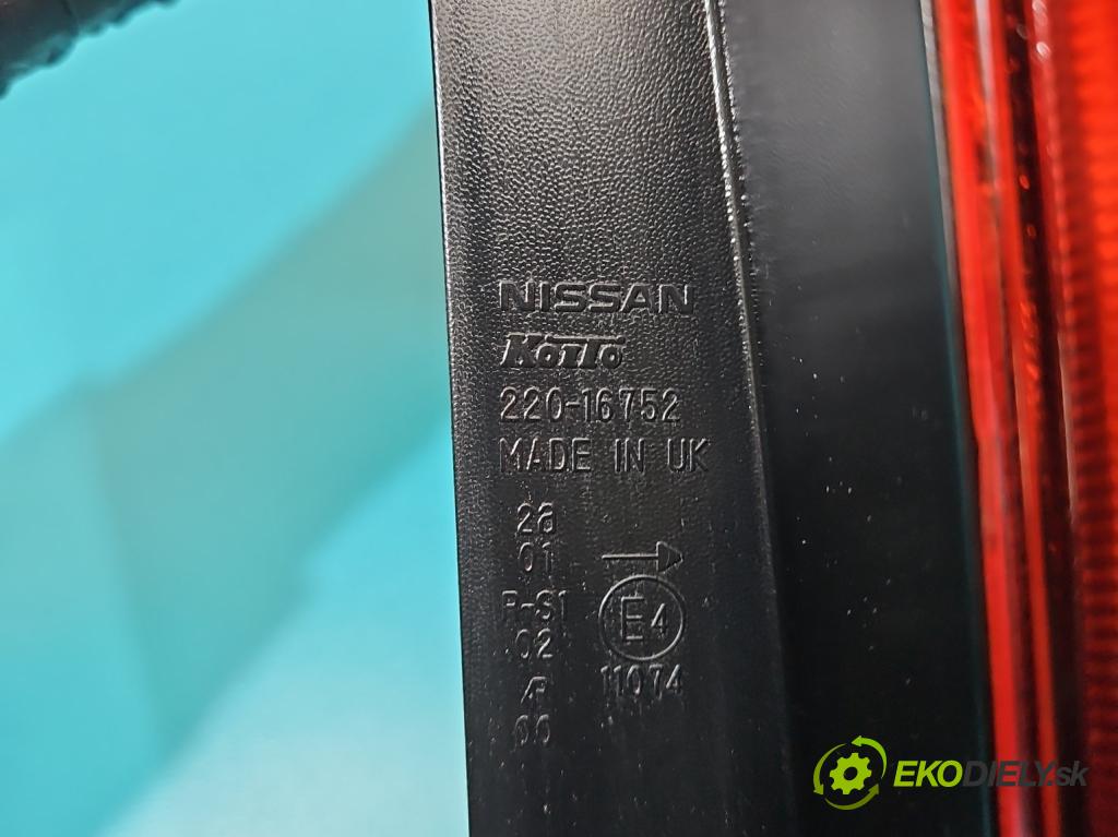 Nissan Note I 2006-2012 1.4 16V 88 HP manual 65 kW 1386 cm3 5- svetlo / reflektor zadné pravé  (Kľučka dverí ostatné)