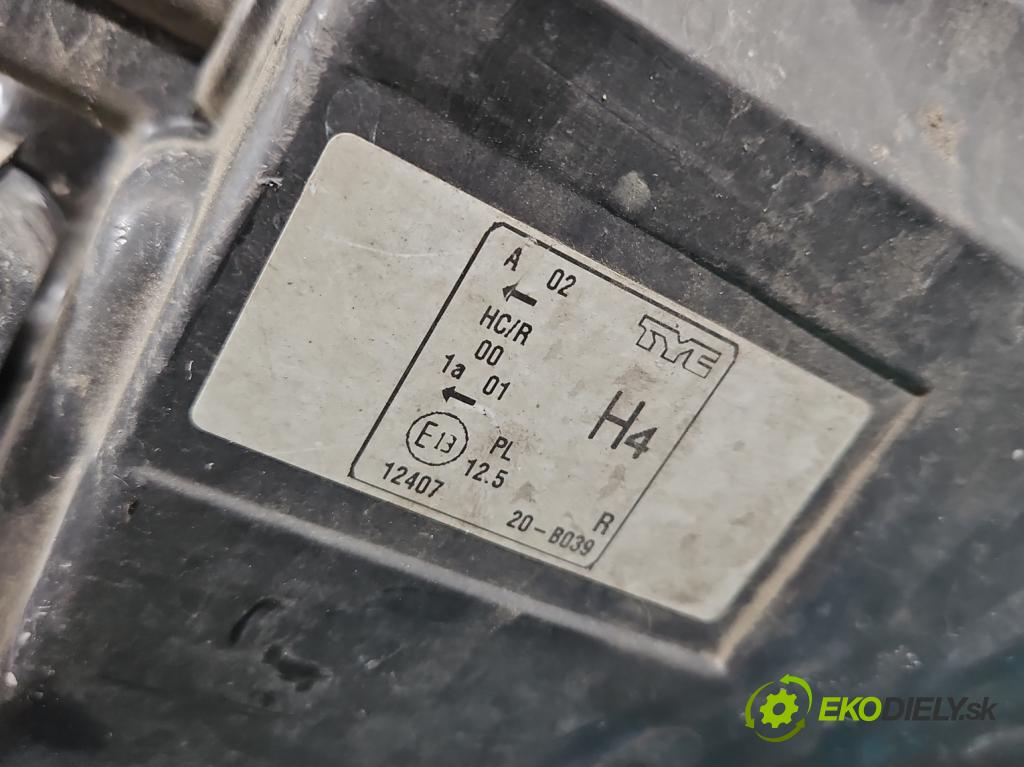 Nissan Note I 2006-2012 1.4 16V 88 HP manual 65 kW 1386 cm3 5- Reflektor: pravý (Pravé)