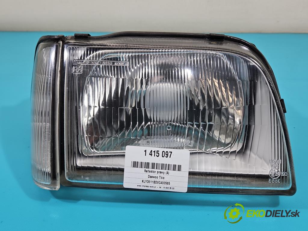 Daewoo Tico 0.8b 41 HP manual 30 kW 796 cm3 5- Reflektor: pravý  (Pravé)