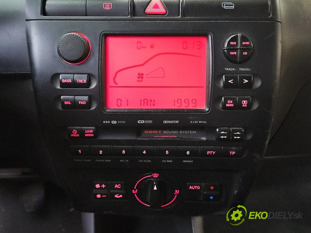 Seat Cordoba I 1993-2002 1.9 SDI 64 HP manual 47 kW 1896 cm3 4- Radio originál 6K0035186C