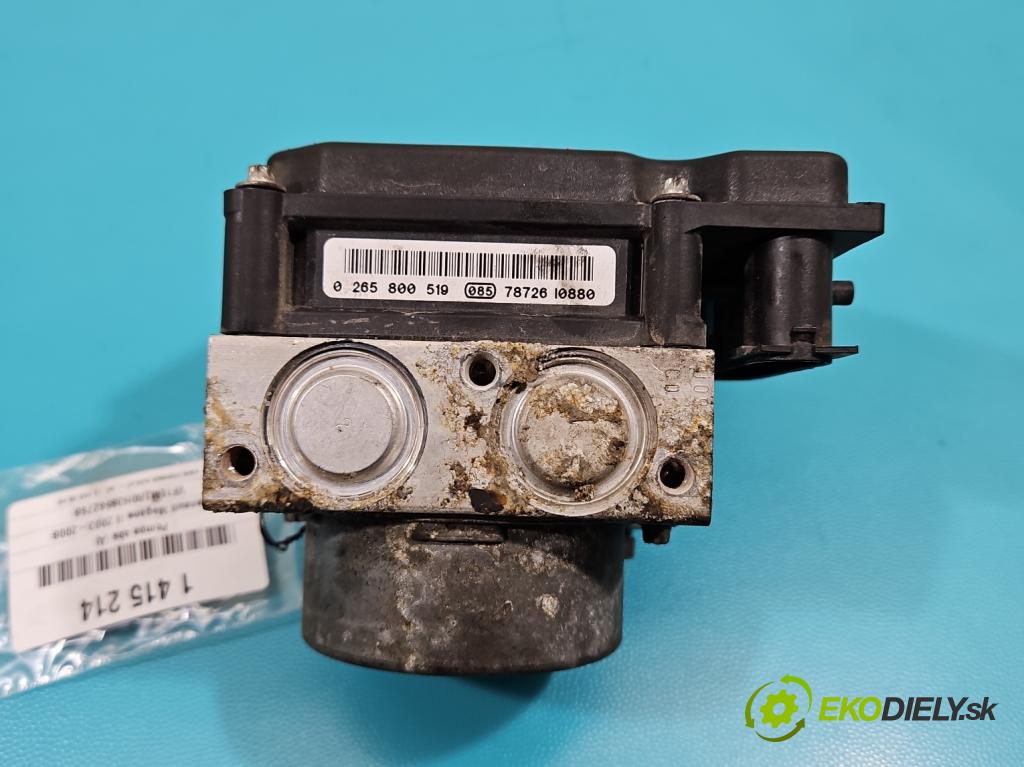Renault Megane II 2003-2008 1.6 16V 111KM manual 82 kW 1598 cm3 4- čerpadlo abs 0265800519 (Pumpy ABS)
