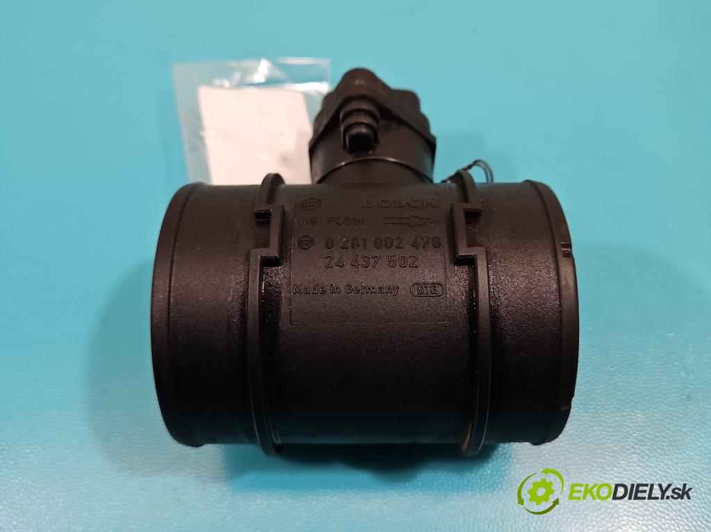 Opel Zafira A 1999-2005 2.0 DTI 101 HP manual 74 kW 1995 cm3 5- průtokoměr: 0281002478 (Váhy vzduchu)