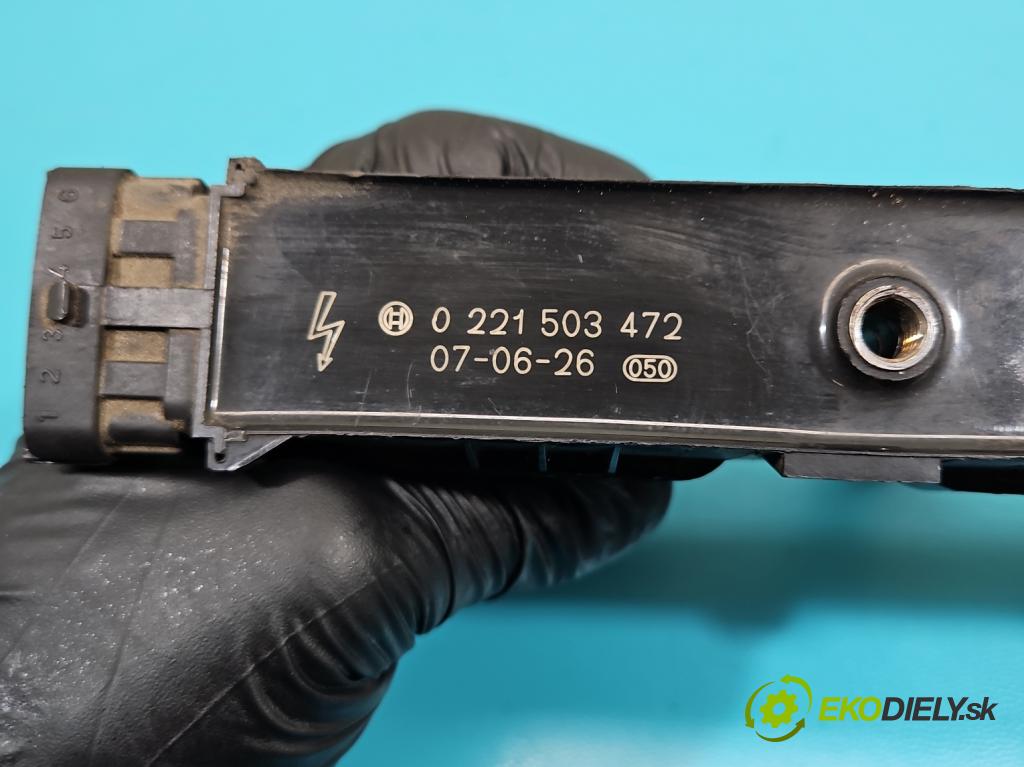 Opel Corsa C 2000-2006 1.2 16V 75 HP manual 55 kW 1199 cm3 3- cievka zapaľovacia 0221503472 (Zapaľovacie cievky, moduly)