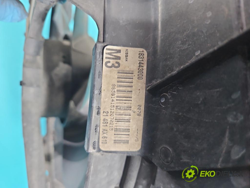Nissan Note I 2006-2012 1.4 16V 88 HP manual 65 kW 1386 cm3 5- Ventilátor chladiča