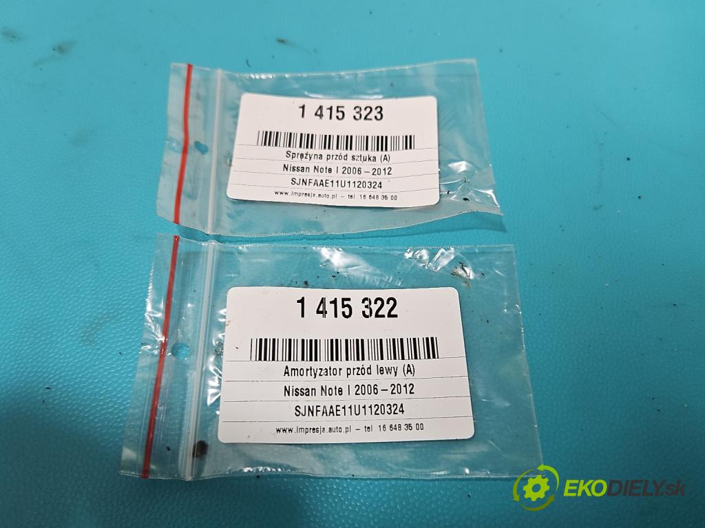 Nissan Note I 2006-2012 1.4 16V 88 HP manual 65 kW 1386 cm3 5- pružina predné