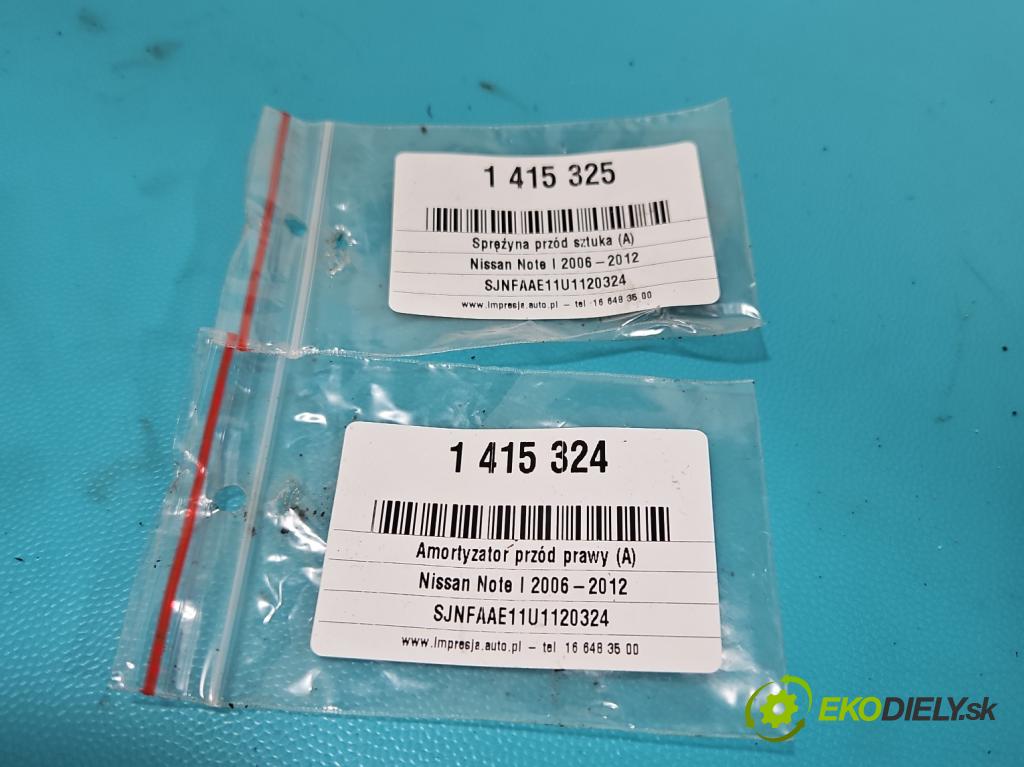 Nissan Note I 2006-2012 1.4 16V 88 HP manual 65 kW 1386 cm3 5- tlmič predné pravý  (Ostatné)