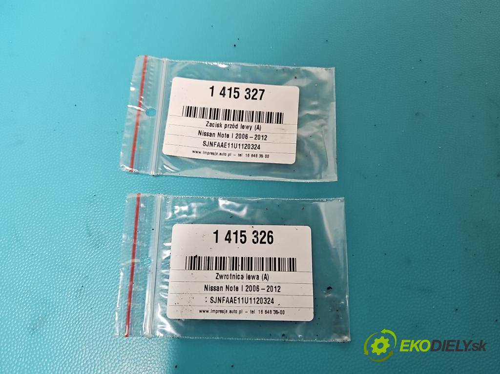 Nissan Note I 2006-2012 1.4 16V 88 HP manual 65 kW 1386 cm3 5- brzdič predné ľavý (Ostatné)