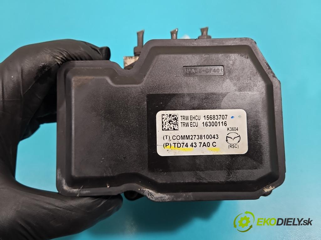 Mazda CX-9 2006-2015 3.7 V6 273KM: automatic 201 kW 3726 cm3 5- čerpadlo abs TD74437A0C (Pumpy ABS)