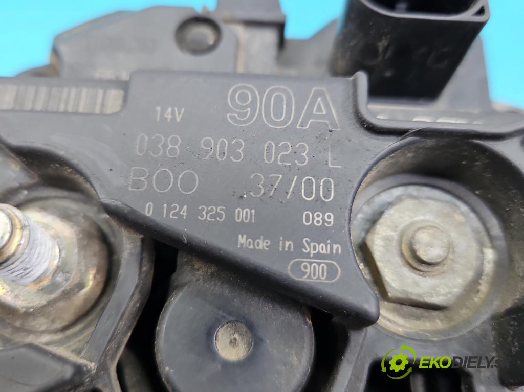 Seat Cordoba I 1993-2002 1.9 SDI 64 HP manual 47 kW 1896 cm3 4- Alternator 038903023L (Alternátory)