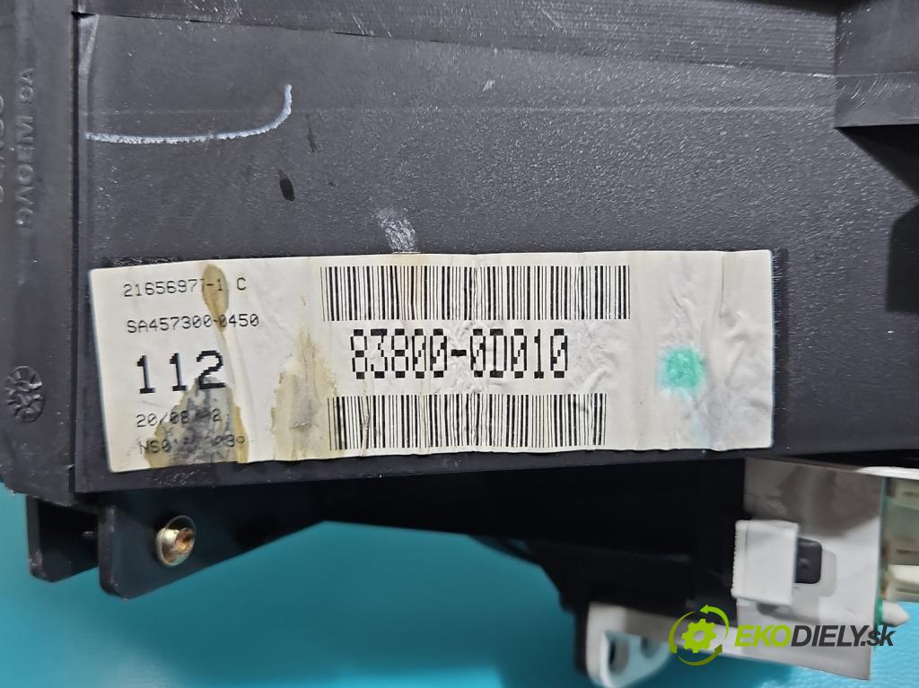 Toyota Yaris I 1999-2005 1.3 16V 87 HP manual 64 kW 1298 cm3 3- prístrojovka/ budíky 83800-0D010 (Prístrojové dosky, displeje)