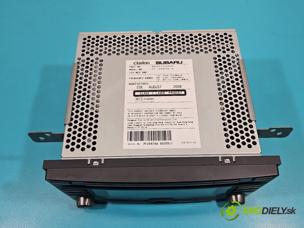 Subaru Impreza III GH 2007-2012 1.5 boxer 107 HP manual 79 kW 1498 cm3 5- Radio originál 86201FG400