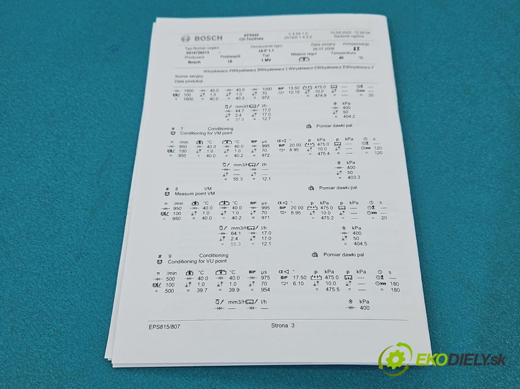 Vw Polo IV 9N 2001-2009 1.4 TDI 75 hp manual 55 kW 1422 cm3 3- vstřikovací čerpadlo 0414720213 (Vstřikovače)