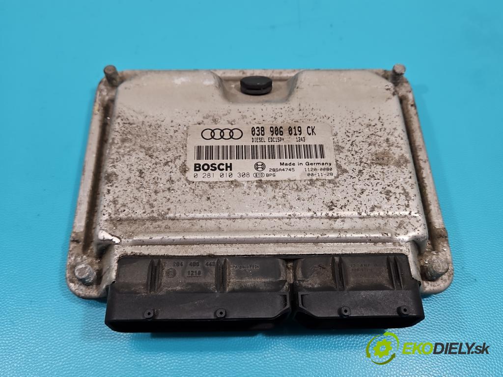 Audi A3 8L 1996-2003 1.9 TDI 131 HP manual 96 kW 1896 cm3 3- riadiaca jednotka motora 038906019CK