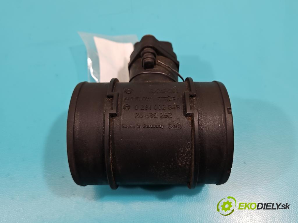 Opel Combo C 2001-2011 1.7 CDTI 101 HP manual 74 kW 1686 cm3 5- průtokoměr: 0281002549 (Váhy vzduchu)