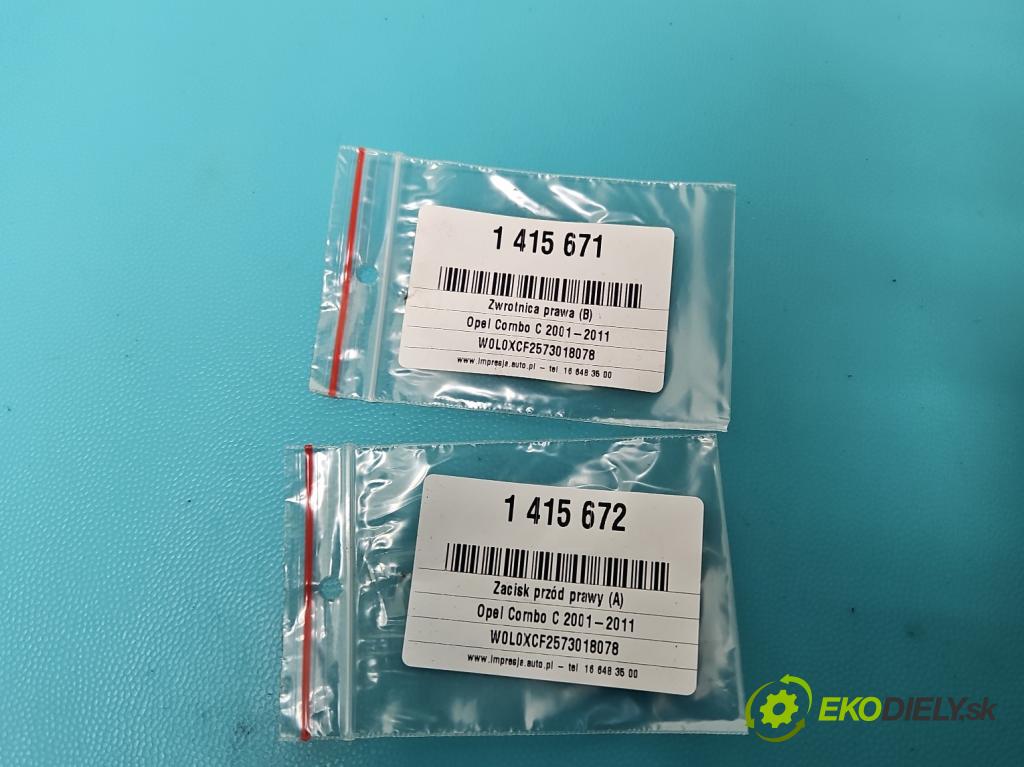 Opel Combo C 2001-2011 1.7 CDTI 101 HP manual 74 kW 1686 cm3 5- náboj pravé  (Náboje)