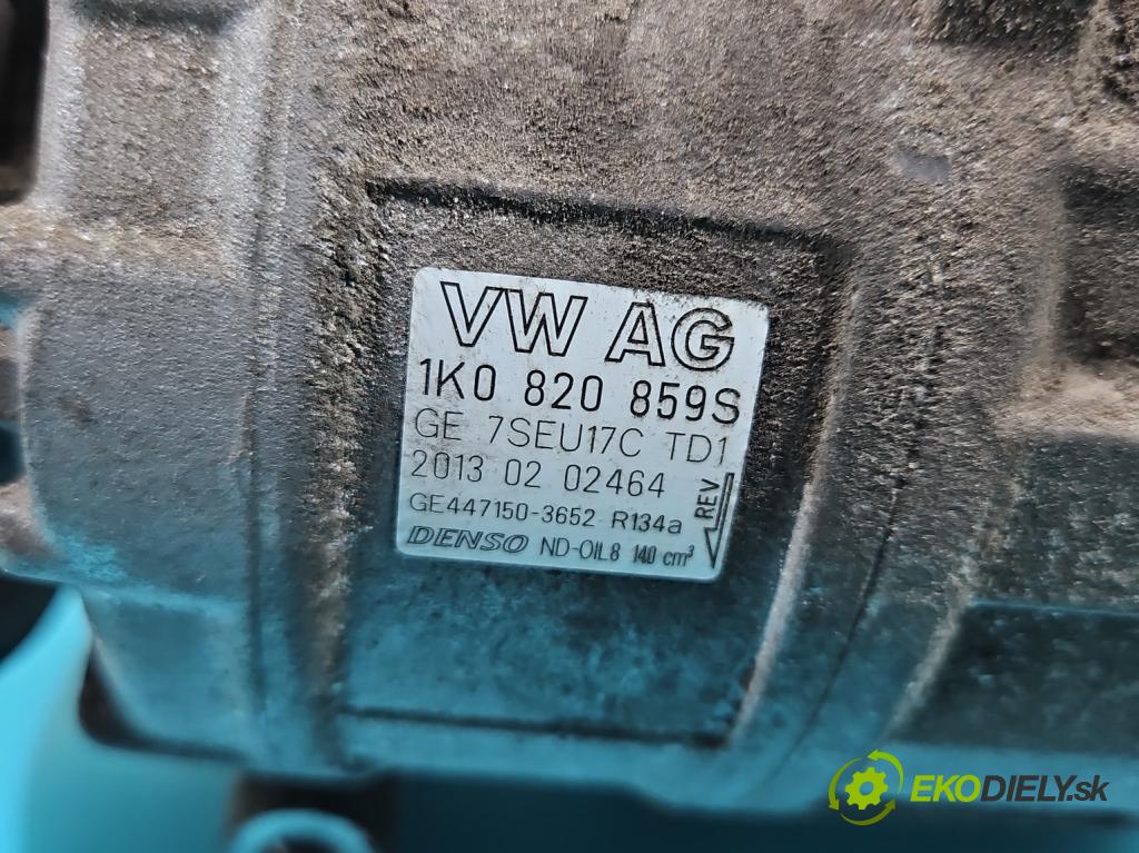 Vw Touran I 2003-2015 1.4 tsi 140 HP manual 103 kW 1390 cm3 5- Kompresor: klimatizácie 1K0820859S (Kompresory klimatizácie)