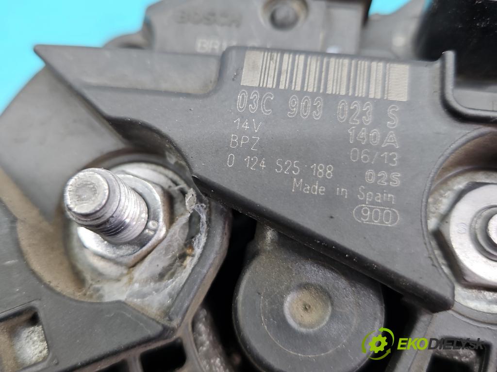 Vw Touran I 2003-2015 1.4 tsi 140 HP manual 103 kW 1390 cm3 5- Alternator 03C903023S (Alternátory)