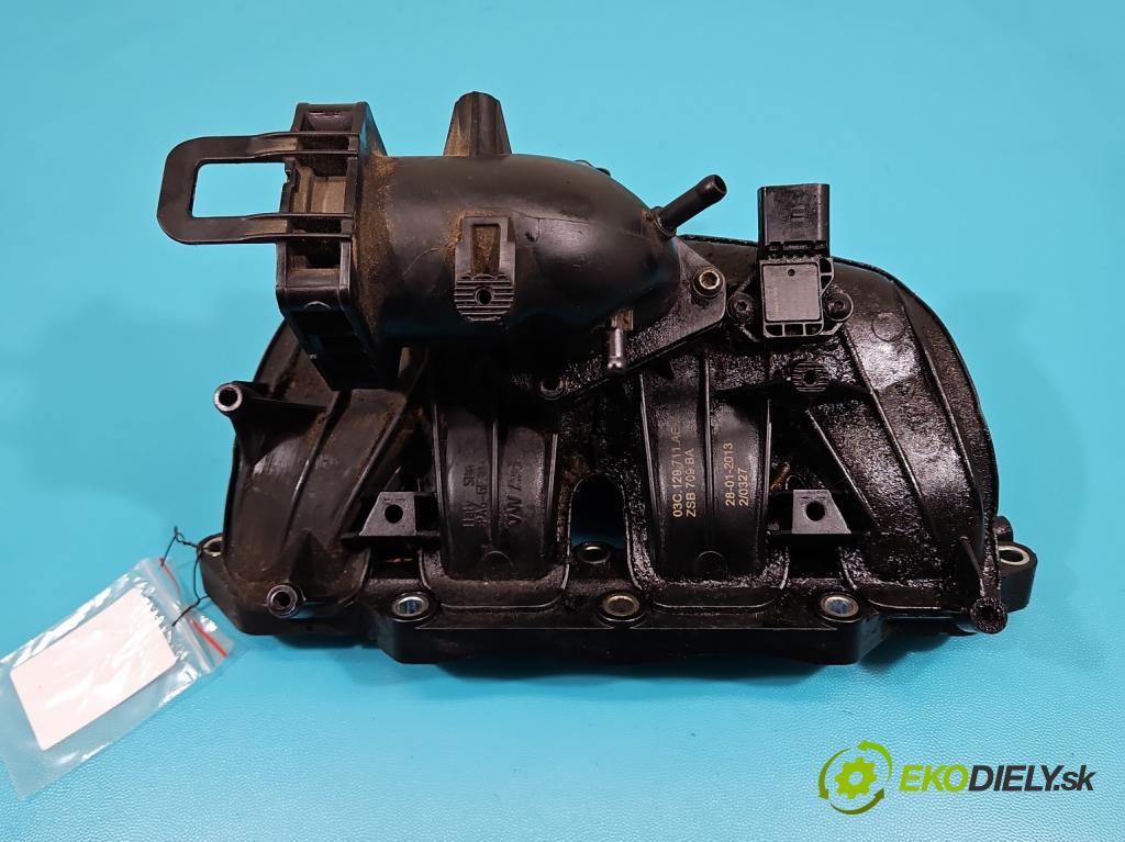 Vw Touran I 2003-2015 1.4 tsi 140 HP manual 103 kW 1390 cm3 5- zvod nasávací 03C129711AE (Sacie potrubia)